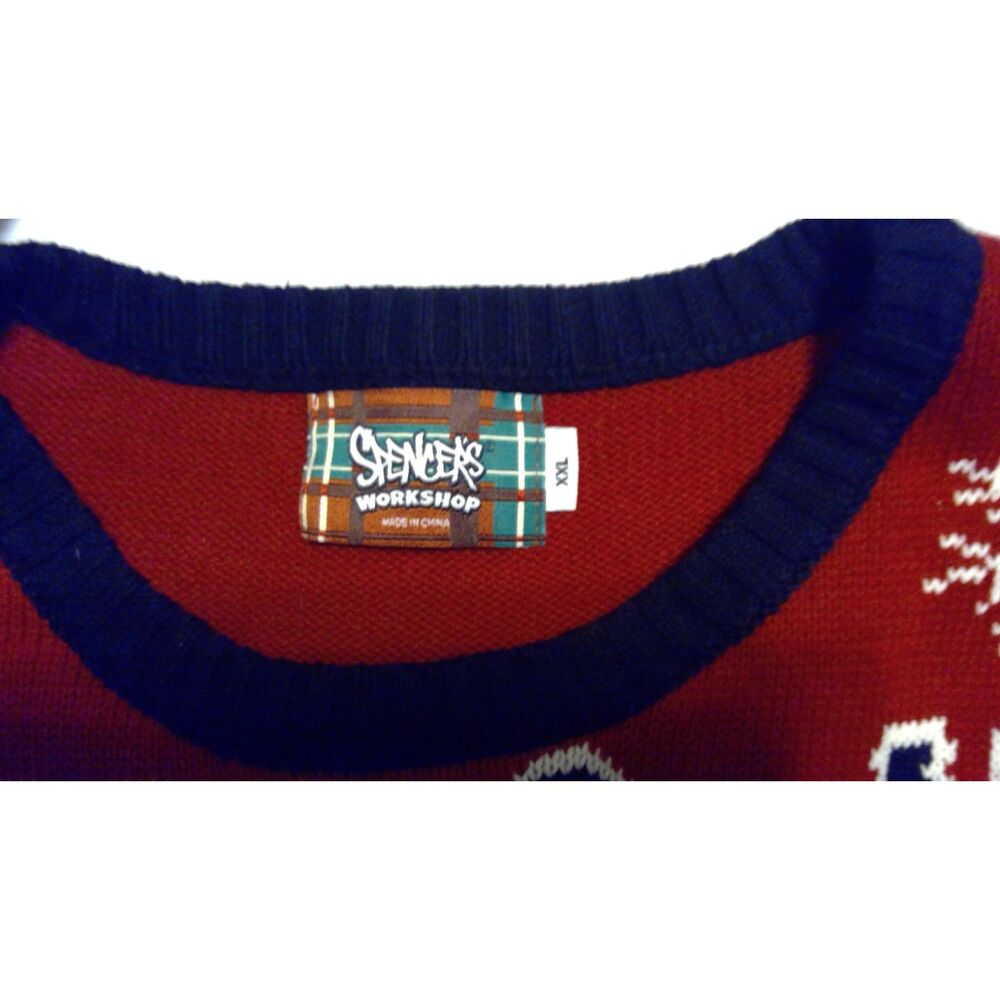 NWT Spencer’s Light Up Ugly Christmas Sweater “Where My Ho’s At?” w/ Bells XXXL